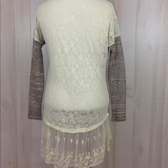 Altar'd State A'REVE Boho Cardigan Lace Hem Sz. S - Picture 5 of 9